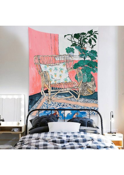 Botanik Boho Ev Goblen Estetik Sanat Ev Arka Plan Kumaş Süsleme Hediye Mandala Goblen Süsleme (ZJ825-66, 51 x 59 Inç) (Yurt Dışından)