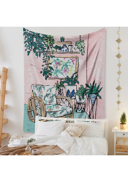 Botanik Boho Ev Goblen Estetik Sanat Ev Arka Plan Kumaş Süsleme Hediye Mandala Goblen Süsleme (ZJ825-65, 71 x 91 Inç) (Yurt Dışından) fiyatları