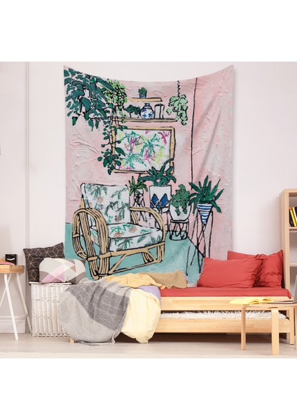 Botanik Boho Ev Goblen Estetik Sanat Ev Arka Plan Kumaş Süsleme Hediye Mandala Goblen Süsleme (ZJ825-65, 71 x 91 Inç) (Yurt Dışından) modelleri