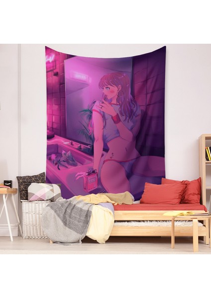Anime Goblen Estetik Sanat Ev Arka Plan Kumaş Dekor Hediye Boho Goblen Oturma Odası Yatak Odası Dekoru Için (614-13, 29 x 38 Inç) (Yurt Dışından) modelleri