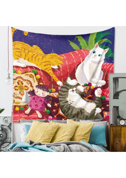 Goblen Estetik Sanat Ev Arka Plan Kumaş Dekor Hediye Sevimli Kedi Girly Oturma Odası Yatak Odası Dekor Için Küçük Taze Goblen (4, 59 x 79 Inç) (Yurt Dışından) fiyatları