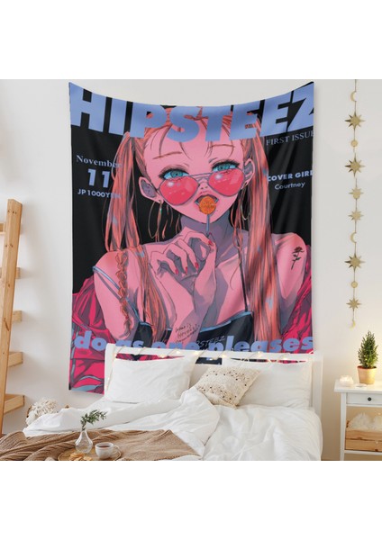 Anime Goblen Estetik Sanat Ev Arka Plan Kumaş Dekor Hediye Boho Goblen Oturma Odası Için Yatak Odası Dekoru (614-20, 51X59 Inç) (Yurt Dışından)