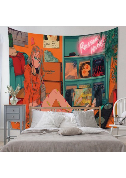 Anime Goblen Estetik Sanat Ev Arka Plan Kumaş Dekor Hediye Boho Goblen Oturma Odası Için Yatak Odası Dekoru (614-7, 51X59 Inç) (Yurt Dışından) modelleri