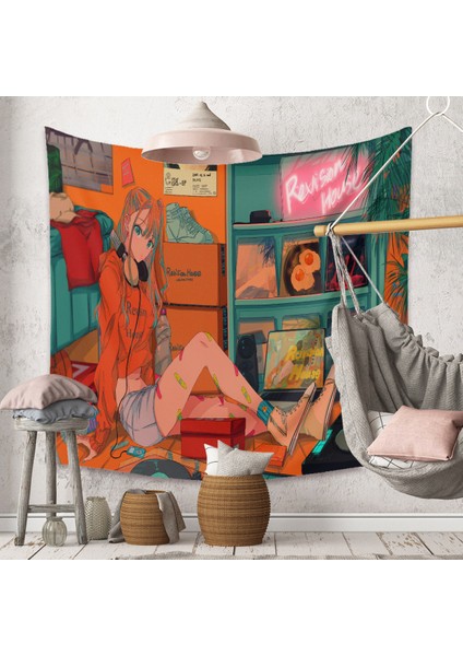 Anime Goblen Estetik Sanat Ev Arka Plan Kumaş Dekor Hediye Boho Goblen Oturma Odası Için Yatak Odası Dekoru (614-7, 51X59 Inç) (Yurt Dışından) fırsatları