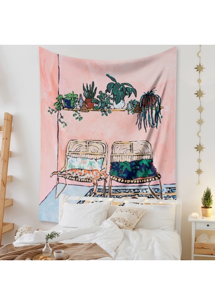 Botanik Boho Ev Goblen Estetik Sanat Ev Arka Plan Kumaş Süsleme Hediye Mandala Goblen Süsleme (ZJ825-50, 71 x 91 Inç) (Yurt Dışından) fiyatları