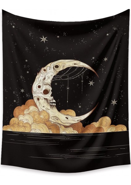 Tarot Ay Goblen Duvar Asılı Altın Yıldızlı Yıldızlar Yatak Odası Için Goblen Ay ve Bulut Duvar Goblen Oturma Odası Ev Yurt Dekoru Için Estetik Ay Goblen (GT320003, 39 x 59 Inc) (Yurt Dışından)