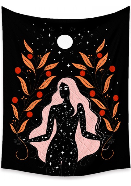 Boho Goblen Estetik Sanat Ev Arka Plan Kumaş Dekor Hediye Goblen Oturma Odası Yatak Odası Dekor (520-4, 71 x 91 Inç) (Yurt Dışından)