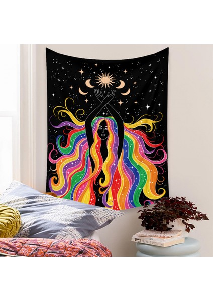 Boho Goblen Estetik Sanat Ev Arka Plan Kumaş Dekor Hediye Goblen Oturma Odası Yatak Odası Dekor (519-1, 51 x 59 Inç) (Yurt Dışından) fiyatları