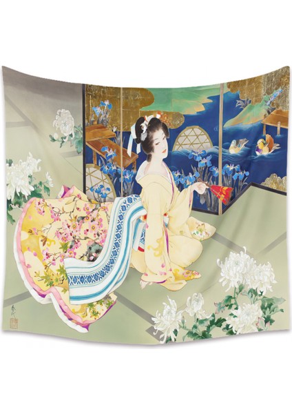 Goblen Estetik Sanat Ev Arka Plan Kumaş Dekor Hediye Japon Goblen Oturma Odası Yatak Odası Dekor Için (310021, 39 x 59 Inç) (Yurt Dışından)