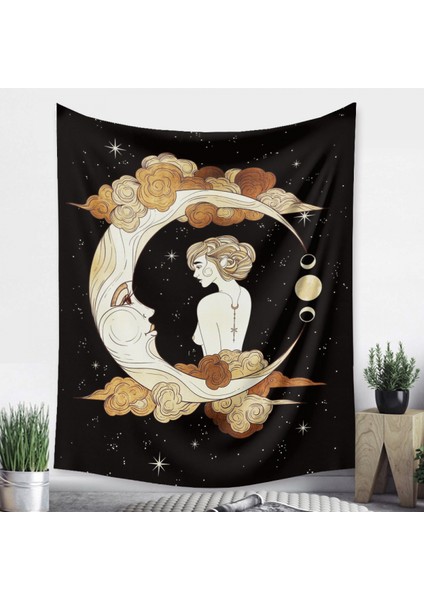 Tarot Ay Goblen Duvar Asılı Altın Yıldızlı Yıldızlar Yatak Odası Için Goblen Ay ve Bulut Duvar Goblen Oturma Odası Ev Yurt Dekoru Için Estetik Ay Goblen (GT320001, 51 x 59 Inc) (Yurt Dışından) fiyatları