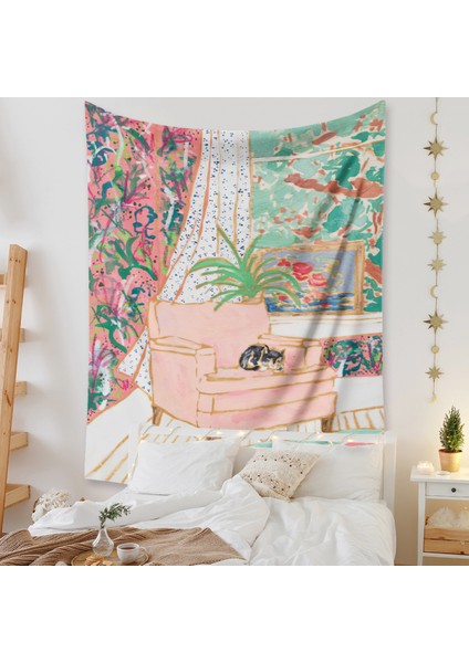 Botanik Boho Ev Goblen Estetik Sanat Ev Arka Plan Kumaş Süsleme Hediye Mandala Goblen Süsleme (ZJ825-68, 29 x 38 Inç) (Yurt Dışından) fiyatları