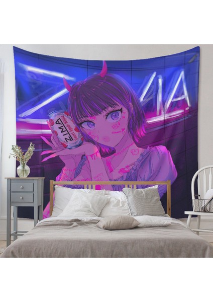 Anime Goblen Estetik Sanat Ev Arka Plan Kumaş Dekor Hediye Boho Goblen Oturma Odası Için Yatak Odası Dekoru (614-5, 59X79 Inç) (Yurt Dışından)