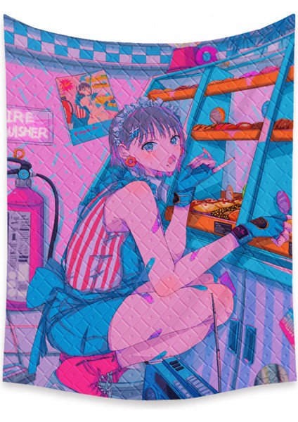Anime Goblen Estetik Sanat Ev Arka Plan Kumaş Dekor Hediye Boho Goblen Oturma Odası Için Yatak Odası Dekoru (614-14, 39X59 Inç) (Yurt Dışından)