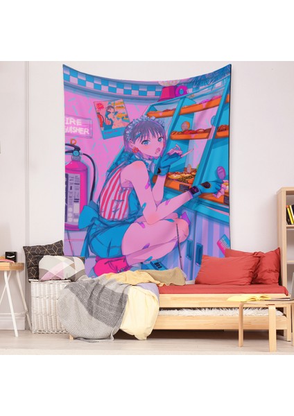 Anime Goblen Estetik Sanat Ev Arka Plan Kumaş Dekor Hediye Boho Goblen Oturma Odası Için Yatak Odası Dekoru (614-14, 39X59 Inç) (Yurt Dışından) modelleri