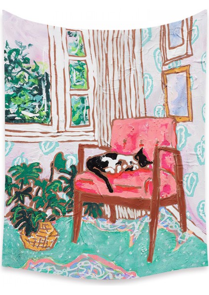 Botanik Boho Ev Goblen Estetik Sanat Ev Arka Plan Kumaş Süsleme Hediye Mandala Goblen Süsleme (ZJ825-63, 29 x 38 Inç) (Yurt Dışından)