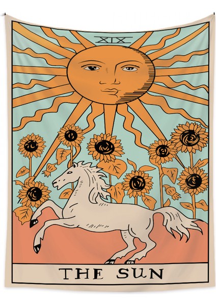 Bohem Goblen Estetik Sanat Ev Arka Plan Kumaş Süsleme Hediye Tarot Goblen Oturma Odası Yatak Odası Süsleme (QY413-1, 29 x 38 Inç) (Yurt Dışından)