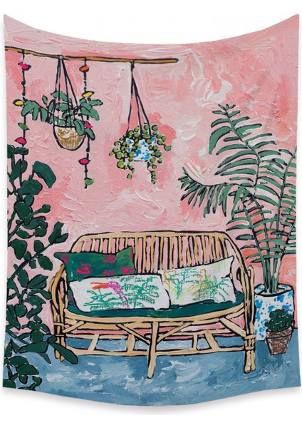 Botanik Boho Ev Goblen Estetik Sanat Ev Arka Plan Kumaş Süsleme Hediye Mandala Goblen Süsleme (ZJ825-54, 39 x 59 Inç) (Yurt Dışından)