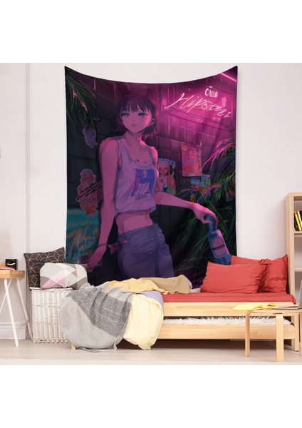 Anime Goblen Estetik Sanat Ev Arka Plan Kumaş Dekor Hediye Boho Goblen Oturma Odası Yatak Odası Dekoru Için (614-25, 29 x 38 Inç) (Yurt Dışından)