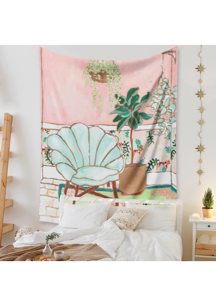 Botanik Boho Ev Goblen Estetik Sanat Ev Arka Plan Kumaş Süsleme Hediye Mandala Goblen Süsleme (ZJ825-62, 29 x 38 Inç) (Yurt Dışından)