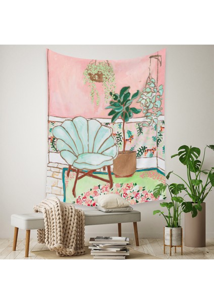Botanik Boho Ev Goblen Estetik Sanat Ev Arka Plan Kumaş Süsleme Hediye Mandala Goblen Süsleme (ZJ825-62, 29 x 38 Inç) (Yurt Dışından)