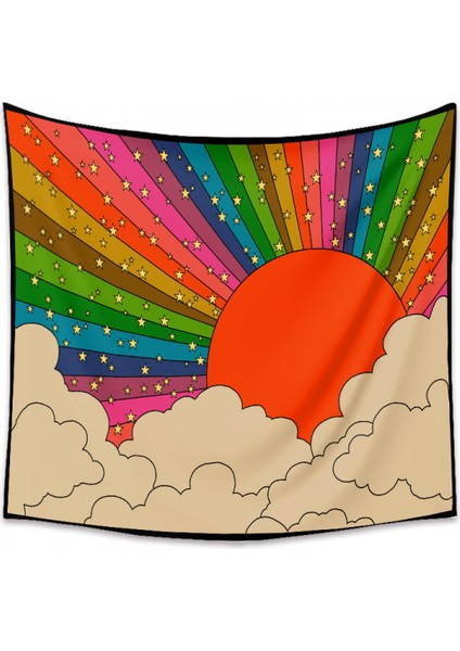 Goblen Estetik Sanat Ev Arka Plan Kumaş Dekor Hediye Oturma Odası Yatak Odası Dekor Için Renkli Goblen (250, 59 x 79 Inç) (Yurt Dışından)