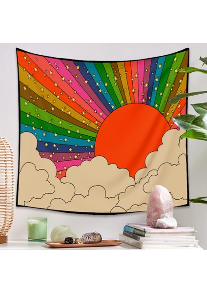 Goblen Estetik Sanat Ev Arka Plan Kumaş Dekor Hediye Oturma Odası Yatak Odası Dekor Için Renkli Goblen (250, 59 x 79 Inç) (Yurt Dışından)