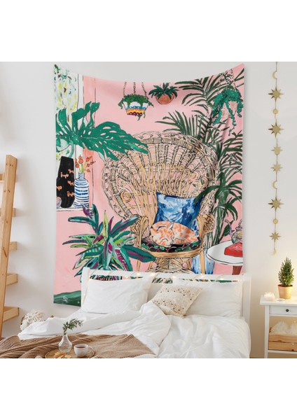 Botanik Boho Ev Goblen Estetik Sanat Ev Arka Plan Kumaş Süsleme Hediye Mandala Goblen Süsleme (ZJ825-57, 51 x 59 Inç) (Yurt Dışından) fiyatları