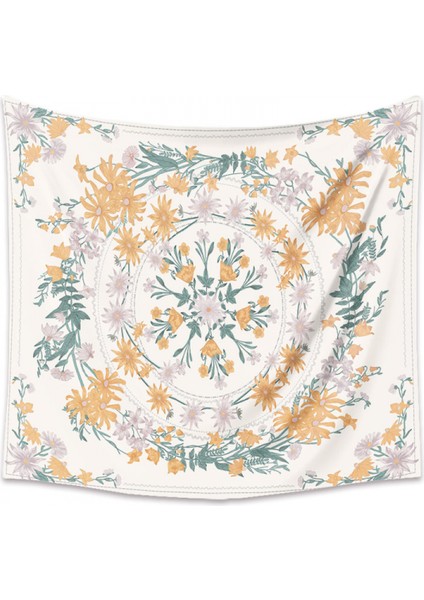 Boho Goblen Duvar Asılı, Mandala Çiçek Madalyon Hippi Goblen, Açık Kahverengi Estetik Çelenk Tasarımı, Yatak Odası Ev Yurt Için Krem Duvar Dekor Battaniye (Yurt Dışından) fiyatları