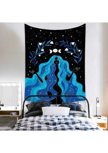 Boho Goblen Estetik Sanat Ev Arka Plan Kumaş Dekor Hediye Goblen Oturma Odası Yatak Odası Dekor (520-2, 71 x 91 Inç) (Yurt Dışından)