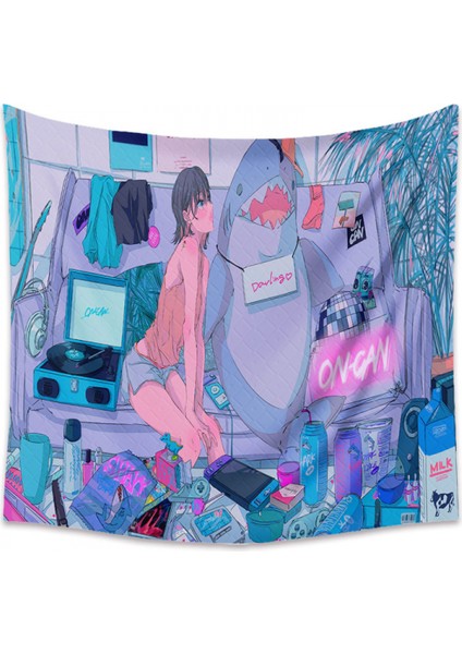 Anime Goblen Estetik Sanat Ev Arka Plan Kumaş Dekor Hediye Boho Goblen Oturma Odası Yatak Odası Dekoru Için (614-3, 29 x 38 Inç) (Yurt Dışından)