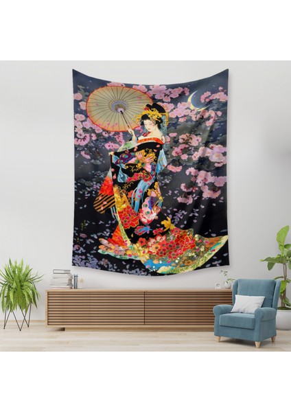Goblen Estetik Sanat Ev Arka Plan Kumaş Dekor Hediye Japon Goblen Oturma Odası Yatak Odası Dekor Için (310019, 71 x 91 Inç) (Yurt Dışından)