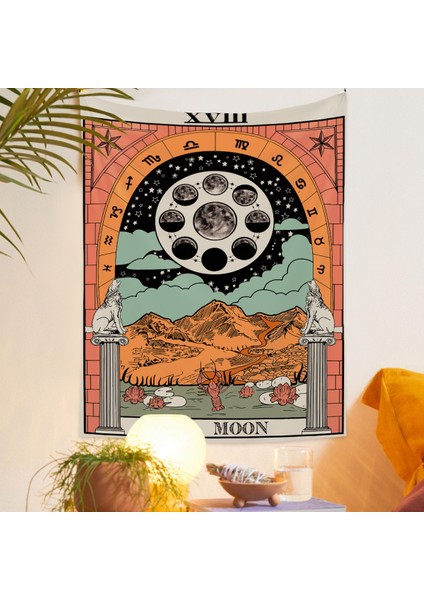 Bohem Goblen Estetik Sanat Ev Arka Plan Kumaş Süsleme Hediye Tarot Goblen Oturma Odası Yatak Odası Süsleme (QY414-2, 39 x 59 Inç) (Yurt Dışından)