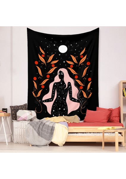 Boho Goblen Estetik Sanat Ev Arka Plan Kumaş Dekor Hediye Goblen Oturma Odası Yatak Odası Dekor (520-4, 59 x 79 Inç) (Yurt Dışından)