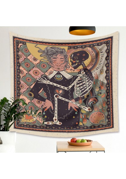 Kafatası Çiçek Kız Goblen Ev Goblen Estetik Sanat Ev Arka Plan Kumaş Dekorasyon Hediye Havuz Goblen Oturma Odası Yatak Odası Dekorasyonu (GT330019, 71 x 91 Inç) (Yurt Dışından) fiyatları