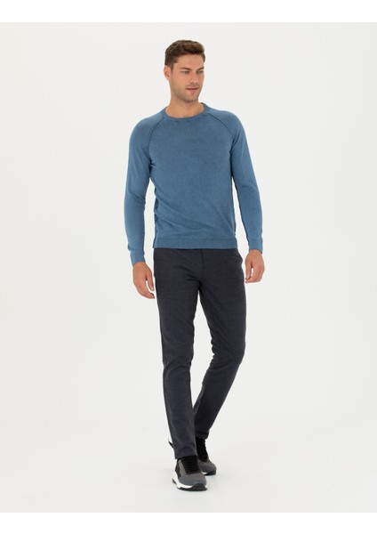 Pierre Cardin Erkek Antrasit Slim Fit Kanvas Pantolon 50276752-VR006