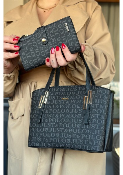 5 Bölmeli Orta Boy Kadın Klasik Model Ayarlanabilir Askılı Kadin Omuz Cantasi 2066 Siyah Kombin