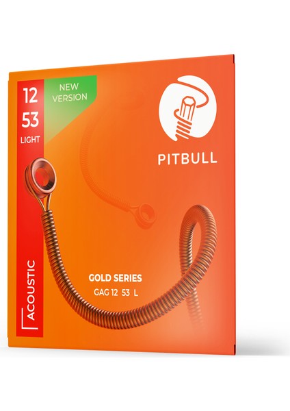 Pitbull Strings Gold Series Gag L Pb Light Takım Tel - Yeni Seri Akustik Gitar Teli 012-053