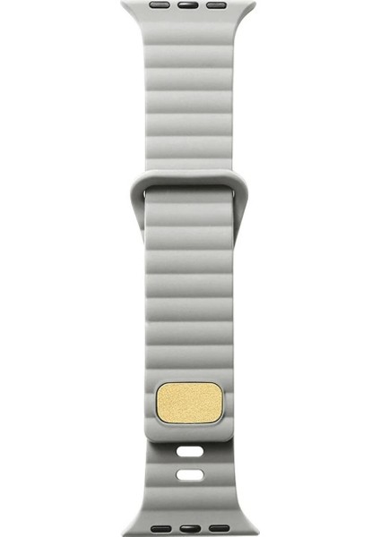 Akıllı Saat Watch Için Uyumlu 42MM 44MM 45MM 49MM 1/2/3/4/5/6/se/7/8/ultra Silikon Kordon ve Kayışı Dalgalı şerit tasarım Açık Gri