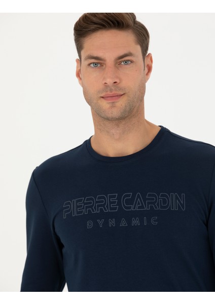 Pierre Cardin Erkek Lacivert Regular Fit Sweatshirt 50270213-VR033