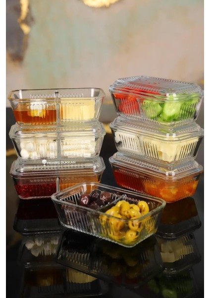 4 Adet Frigo 2 Bölmeli Kahvaltılık