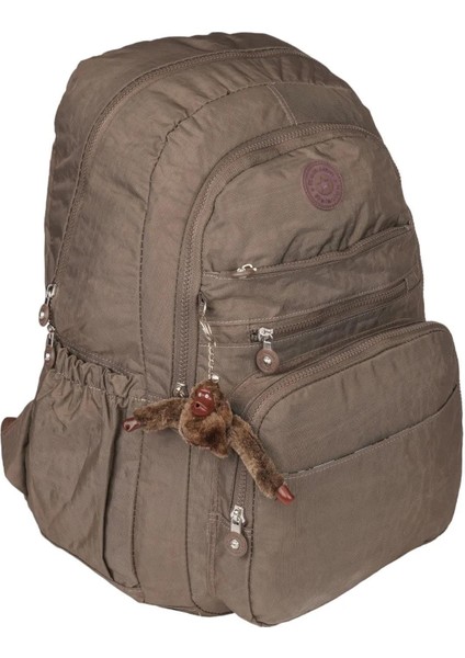 Kahverengi Su Geçirmez Krinkıl Kumaş Sırt Çantası 1630