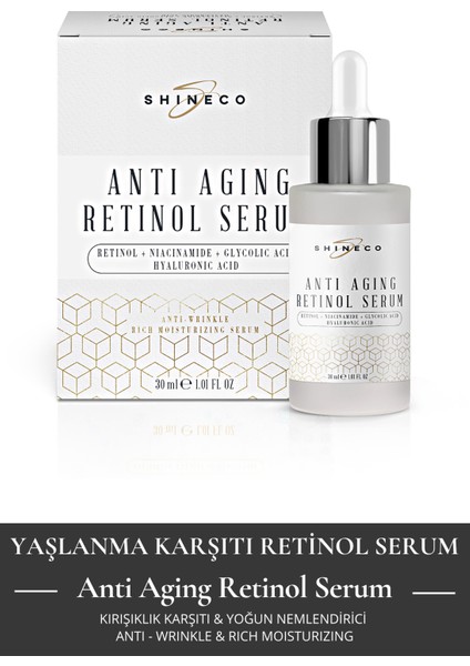 - Anti Aging Retinol Serum 30 ml - Yaşlanma Karşıtı