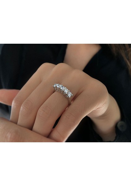 F Renk 0,88 Karat Pırlanta 5 Taş Yüzük 0404R0207 fırsatları