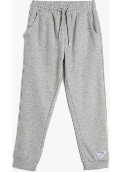 Basic Jogger Eşofman Altı Fitilli Kadife Beli Bağlamalı Cepli Şardonlu