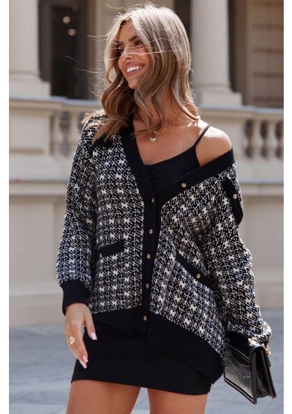 Kadın Giyim Şık Desen Hırka