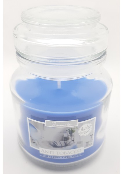 Vakumlu Cam Kapaklı Kokulu Dekoratif Kavanoz Mum (Anti Tobacco)