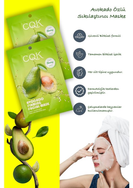 3 Adet Avokado Avocado Omega3 Sıkılaştırıcı Yüz Maskesi Meyan Kökü Özü Destekli Xlm144