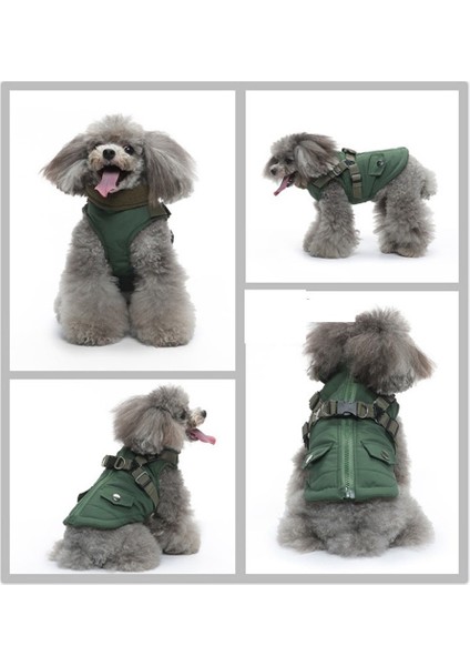 Pet Köpek Koşum Tarzı Köpek Giysileri Fermuarlı Ceket (Yurt Dışından)