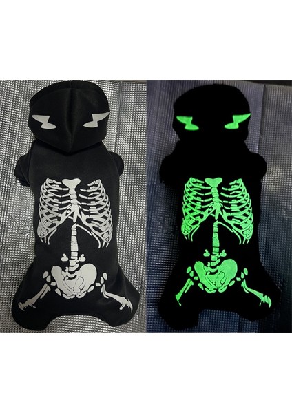 Cadılar Bayramı İskeleti Teddy Corgi Aydınlık İskelet Sonbahar ve Kış Evcil Hayvan Giysileri (Yurt Dışından) modelleri