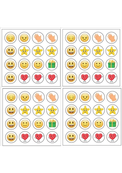 Mıknatıslı Manyetik Emoji Sticker Etiketler Gülenyüz yıldız Alkış Kalp